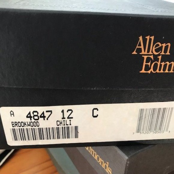 Allen Edmonds Brookwood Chili 12C New